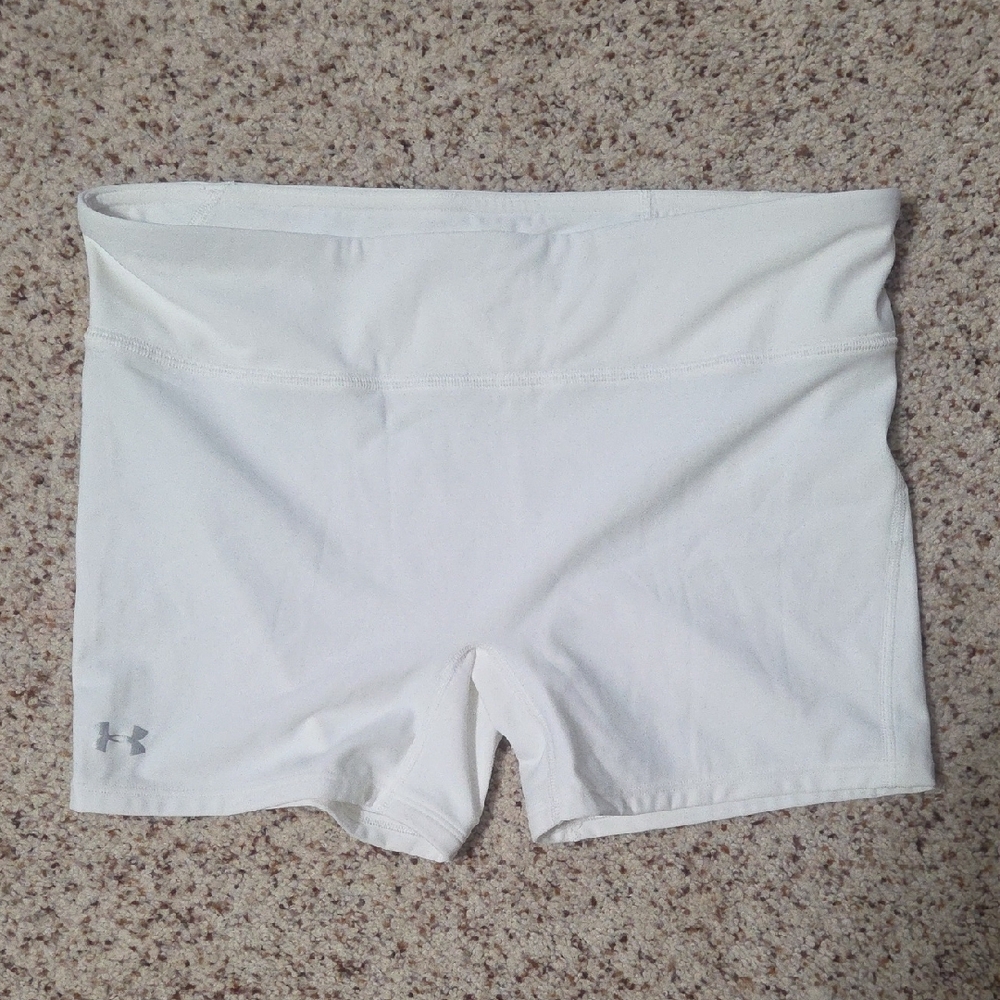 Under Armour Women's Athletic White Spandex 3" Shorts